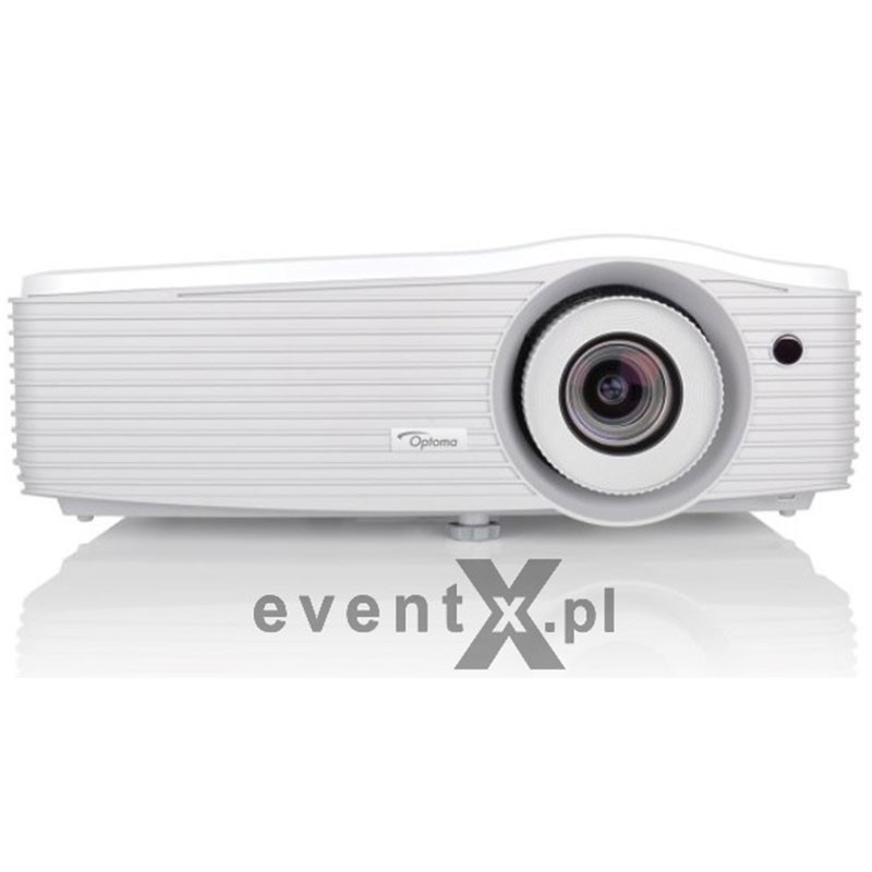 Projektor instalacyjny Optoma EH504 5000 ANSI Full HD w białej obudowie – wynajem Kraków
